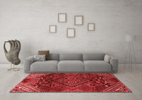 Machine Washable Persian Red Traditional Rug, wshtr4256red