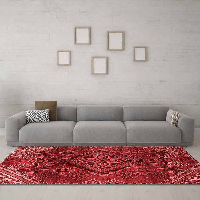 Traditional Red Washable Rugs