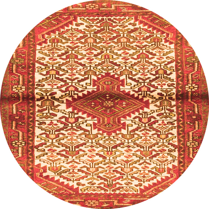 Machine Washable Persian Orange Traditional Area Rugs, wshtr4257org