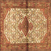 Square Persian Brown Traditional Rug, tr4257brn
