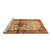 Sideview of Machine Washable Persian Brown Traditional Rug, wshtr4257brn