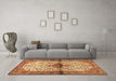 Machine Washable Persian Brown Traditional Rug in a Living Room,, wshtr4257brn