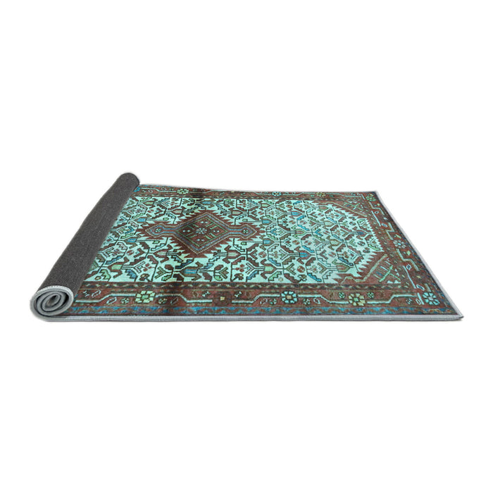Sideview of Persian Light Blue Traditional Rug, tr4257lblu