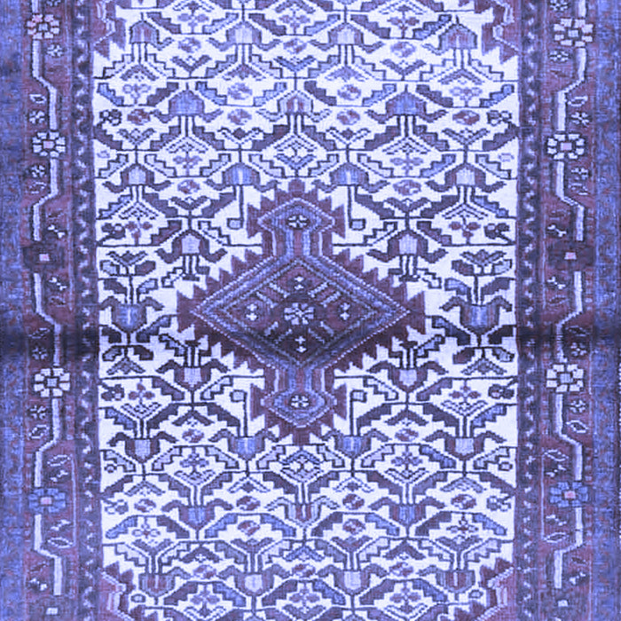 Machine Washable Persian Blue Traditional Rug, wshtr4257blu
