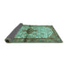 Sideview of Persian Turquoise Traditional Rug, tr4257turq