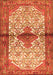 Serging Thickness of Machine Washable Persian Orange Traditional Area Rugs, wshtr4257org