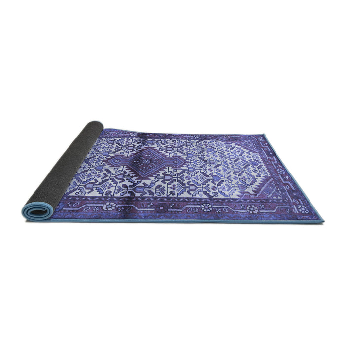 Sideview of Persian Blue Traditional Rug, tr4257blu