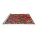 Sideview of Machine Washable Traditional Orange Salmon Pink Rug, wshtr4258