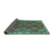 Sideview of Persian Turquoise Traditional Rug, tr4258turq