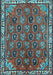 Machine Washable Persian Light Blue Traditional Rug, wshtr4258lblu