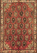 Machine Washable Persian Brown Traditional Rug, wshtr4258brn