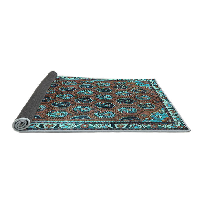 Sideview of Persian Light Blue Traditional Rug, tr4258lblu
