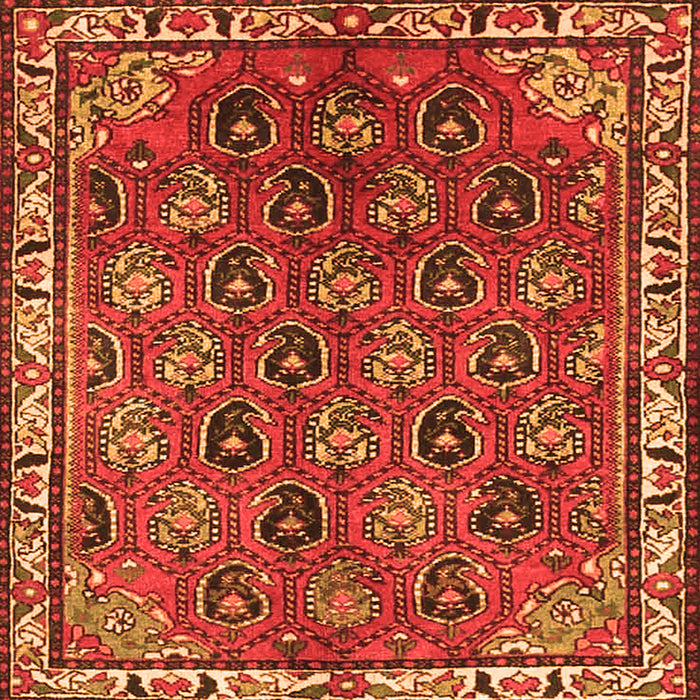 Serging Thickness of Persian Orange Traditional Rug, tr4258org