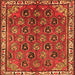 Serging Thickness of Persian Orange Traditional Rug, tr4258org