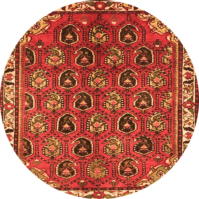 Square Persian Orange Traditional Rug, tr4258org