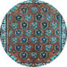 Round Persian Light Blue Traditional Rug, tr4258lblu