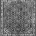 Round Machine Washable Persian Gray Traditional Rug, wshtr4258gry