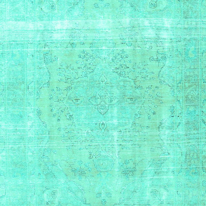 Machine Washable Persian Turquoise Traditional Area Rugs, wshtr4259turq