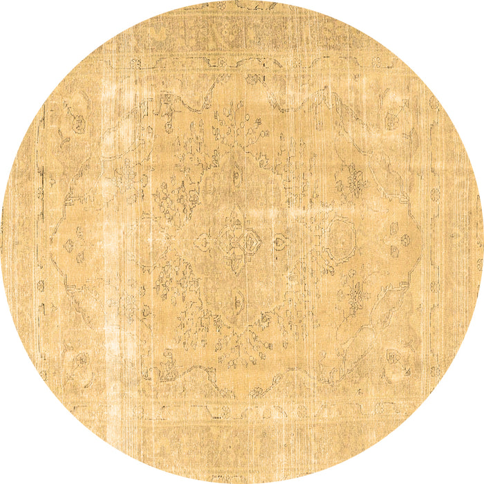 Round Machine Washable Persian Brown Traditional Rug, wshtr4259brn