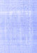 Machine Washable Persian Blue Traditional Rug, wshtr4259blu
