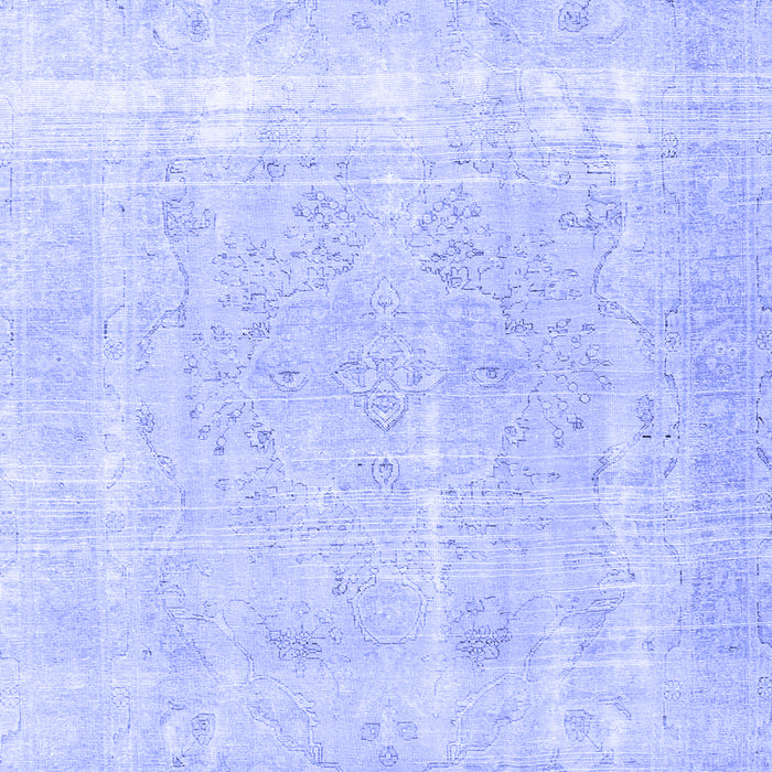 Machine Washable Persian Blue Traditional Rug, wshtr4259blu