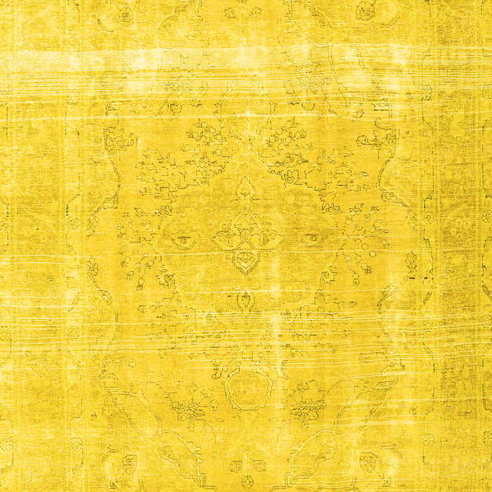Machine Washable Persian Yellow Traditional Rug, wshtr4259yw