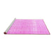 Sideview of Machine Washable Persian Pink Traditional Rug, wshtr4259pnk