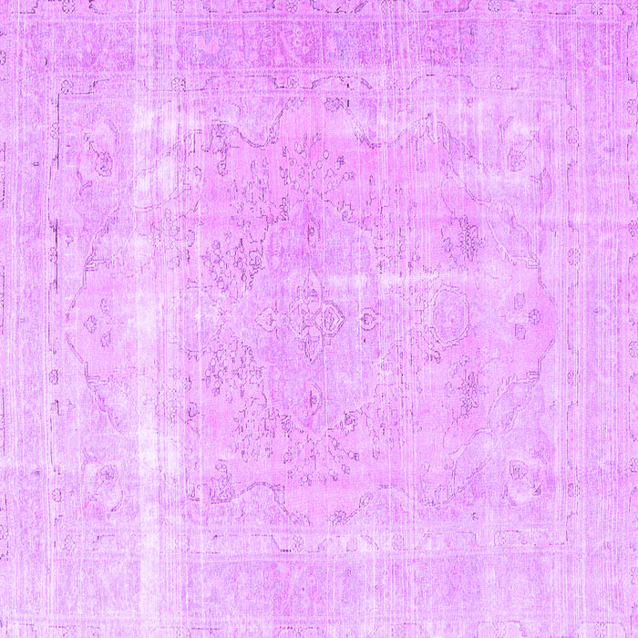 Square Machine Washable Persian Purple Traditional Area Rugs, wshtr4259pur