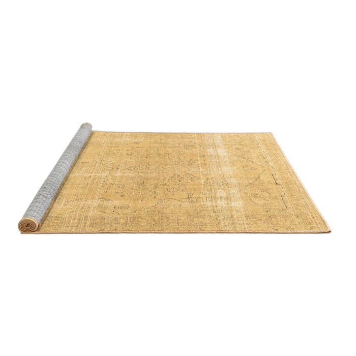 Sideview of Machine Washable Persian Brown Traditional Rug, wshtr4259brn