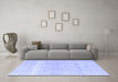 Machine Washable Persian Blue Traditional Rug in a Living Room, wshtr4259blu