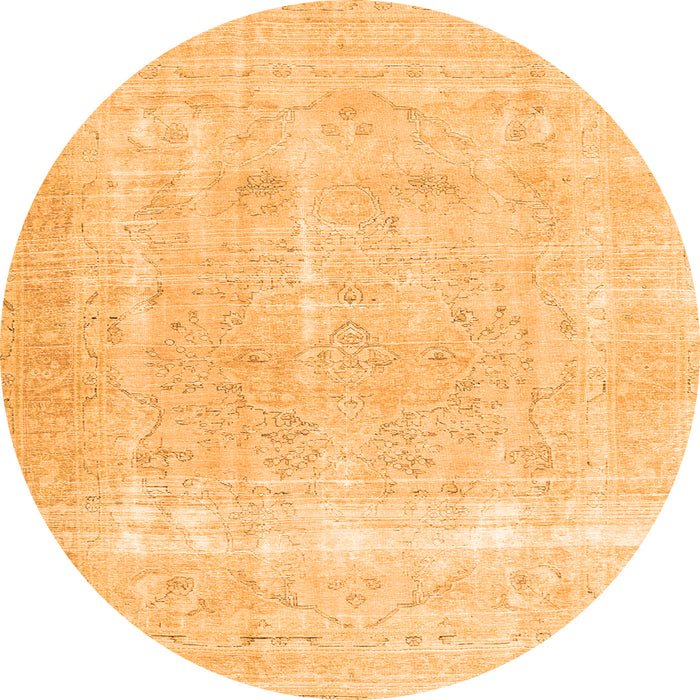 Machine Washable Persian Orange Traditional Area Rugs, wshtr4259org