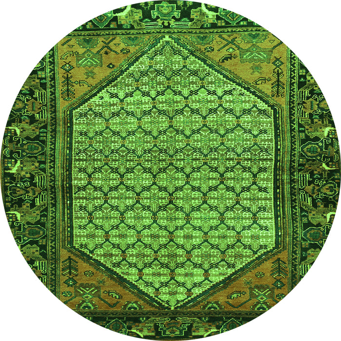 Machine Washable Persian Green Traditional Area Rugs, wshtr425grn