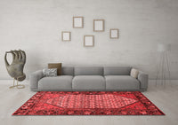 Machine Washable Persian Red Traditional Rug, wshtr425red