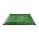 Sideview of Machine Washable Persian Emerald Green Traditional Area Rugs, wshtr425emgrn