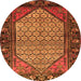 Square Persian Orange Traditional Rug, tr425org