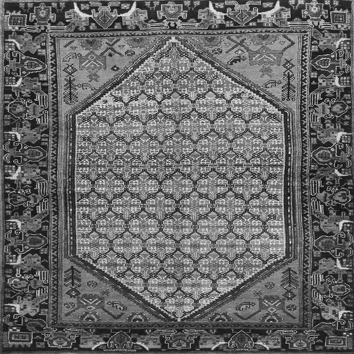 Serging Thickness of Persian Gray Traditional Rug, tr425gry