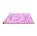 Sideview of Machine Washable Persian Pink Traditional Rug, wshtr4260pnk