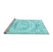 Sideview of Machine Washable Persian Light Blue Traditional Rug, wshtr4260lblu