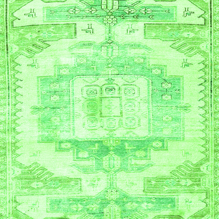 Serging Thickness of Machine Washable Persian Green Traditional Area Rugs, wshtr4260grn