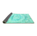 Sideview of Persian Turquoise Traditional Rug, tr4260turq