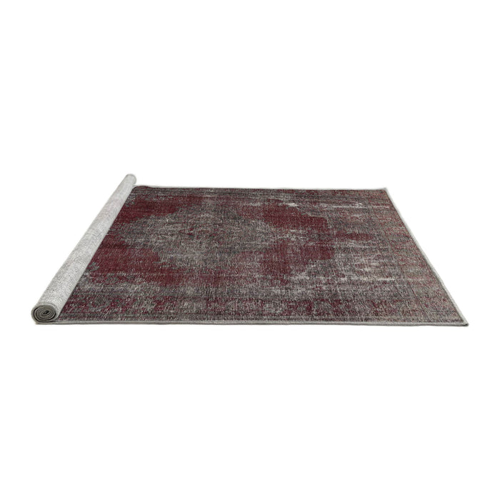 Sideview of Machine Washable Traditional Dark Brown Rug, wshtr4261