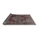 Sideview of Traditional Dark Brown Persian Rug, tr4261