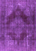 Machine Washable Persian Purple Bohemian Area Rugs, wshtr4261pur