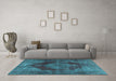 Machine Washable Persian Light Blue Bohemian Rug in a Living Room, wshtr4261lblu