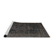 Sideview of Machine Washable Traditional Charcoal Black Rug, wshtr4262