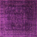 Square Machine Washable Persian Pink Traditional Rug, wshtr4262pnk