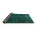 Sideview of Persian Turquoise Traditional Rug, tr4262turq