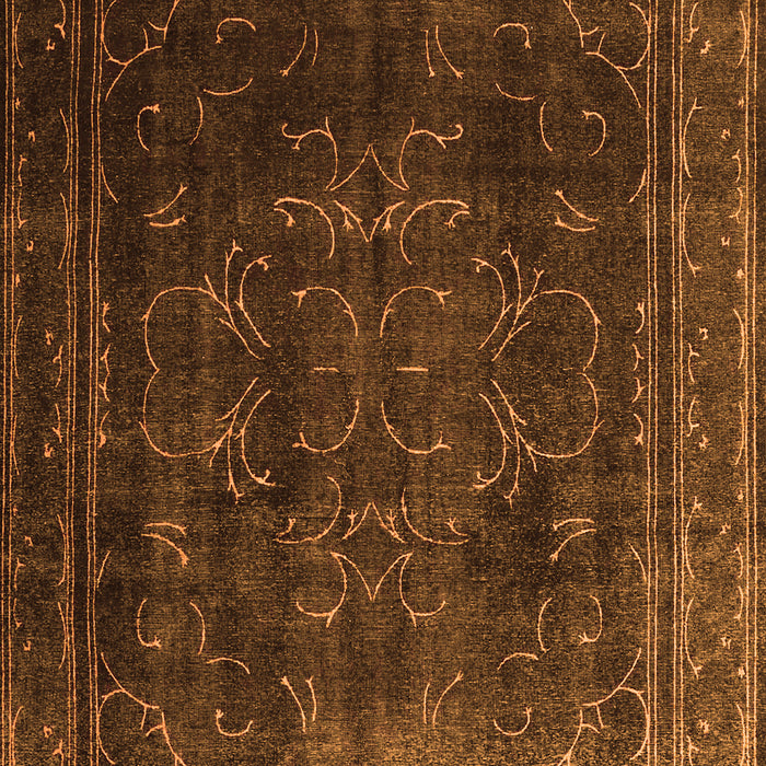 Serging Thickness of Machine Washable Persian Orange Traditional Area Rugs, wshtr4262org