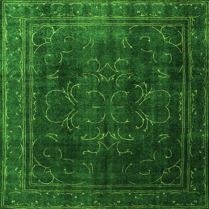 Serging Thickness of Persian Green Traditional Rug, tr4262grn