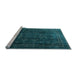 Sideview of Machine Washable Persian Light Blue Traditional Rug, wshtr4262lblu